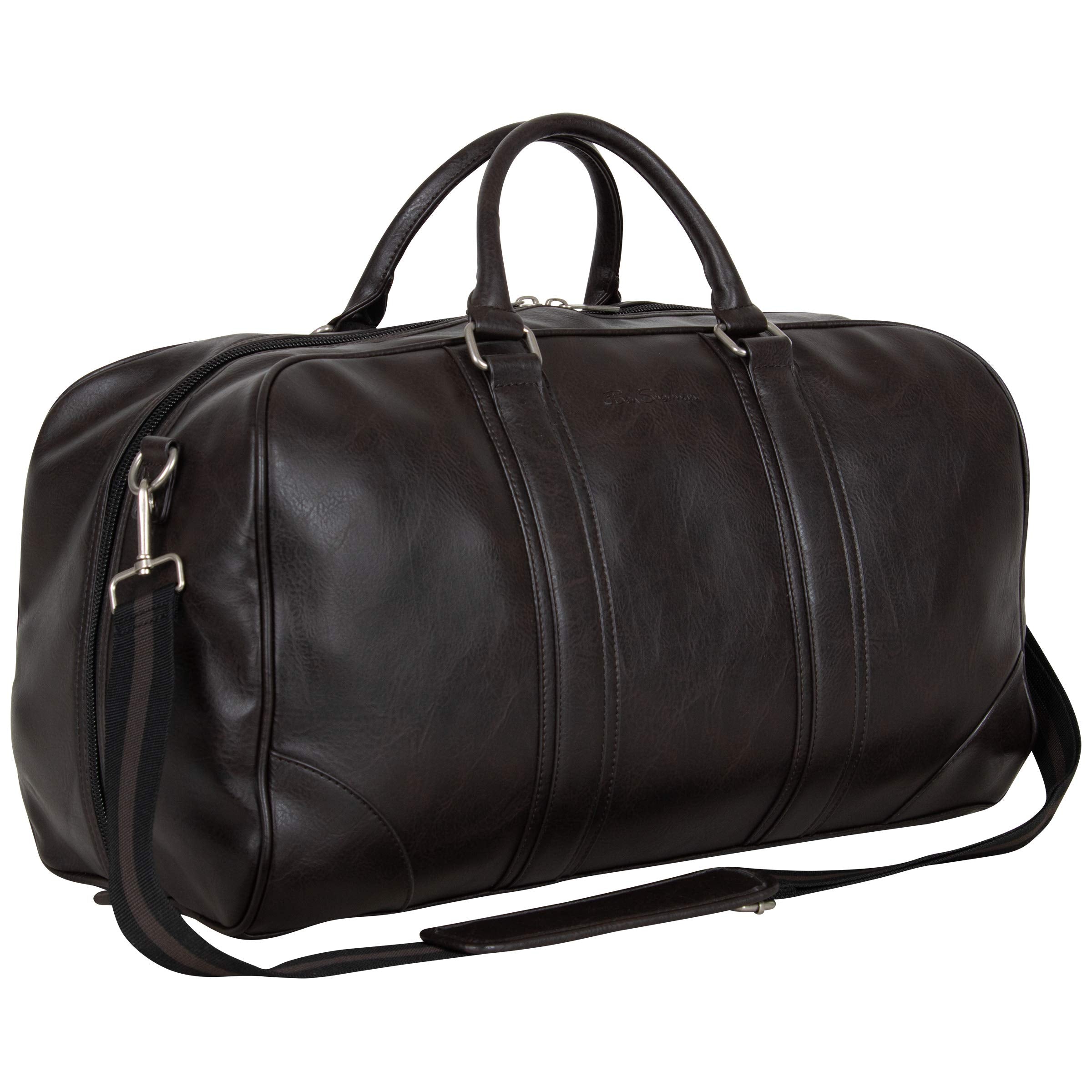 Carry-on Duffle Bag - Ben Sherman Vegan Leather Duffle Luggage ...